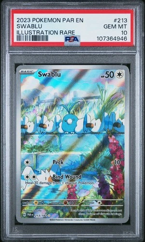 2023 POKEMON PAR EN-PARADOX RIFT #213 SWABLU IR PSA 10