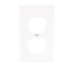 Leviton White 1-Gang Thermoset Outlet Cover Duplex Receptacle Wallplate 88003