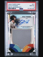 2023 Topps WBC Kyle Tucker WBCRA-KT PATCH RELIC AUTO /99 DODGERS PSA 8 NM-MT