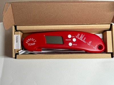 Ultra Fast Quick Read Digital Cooking Meat Thermometer, New in Box, Red