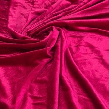 Velvet Fabric Stretch 60" Wide / By The Yard - Hot Pink Color