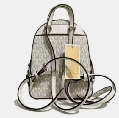 Michael Kors Jaycee XS Cream Monogram Backpack New Ret $398 New Michael Kors Jaycee Extra-Small Convertible Backpack  main image 2