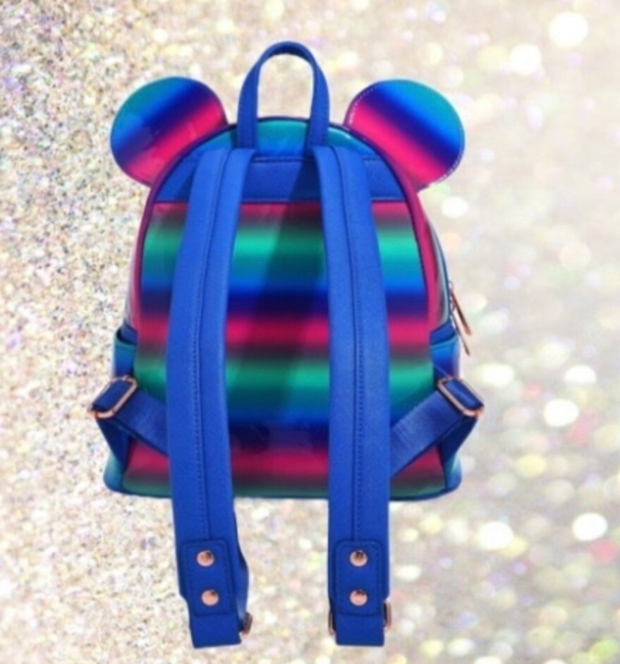 Loungefly Minnie Mouse Striped Mini Backpack | eBay display picture 2