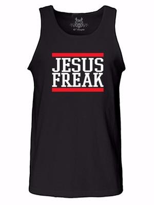 NEW MEN'S PRINTED JESUS FREAK CHRISTIAN LOVE GOD CROSS HIPSTER COTTON TANK TOP