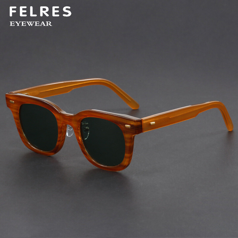 Men Square Thick Frame Retro Sunglasses Fashion Full Frame Outdoor Glasses UV400