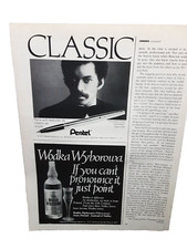 Vodka Wyborowa 1977 vodka pentel bolígrafos anuncio impreso original vintage años 70