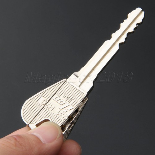 Folding Key Thru Bottle/Ring Penetration Magic Trick Toy Props Metal 8cm 2pcs - Picture 6 of 10
