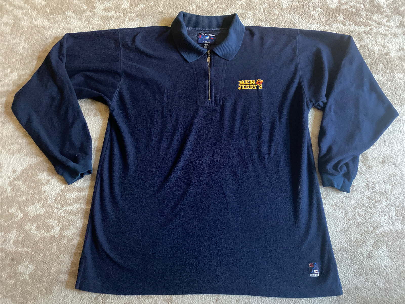 RARE VTG Ben and Jerry Employee Staff Uniform Shirt S… Gem