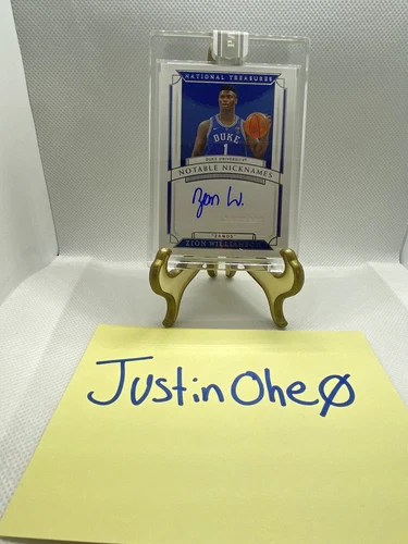 Zion Williamson 2019 National Treasures Notable Nicknames Auto WHITE BOX 1/1