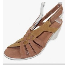 NEW 395 Arche Women Farham Sandal Camel/Muse Timber Suede Strappy Weave EU 38
