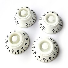 Top Hat Speed Control Knobs White Volume/Tone for Gibson Epiphone Les Paul
