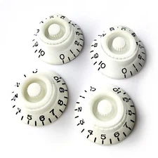 Top Hat Speed Control Knobs White – Volume/Tone for Gibson & Epiphone Les Paul