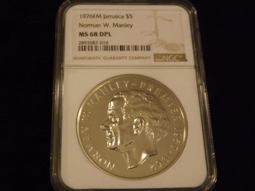 1976  5$   Jamaica          NGC MS 68 DPL