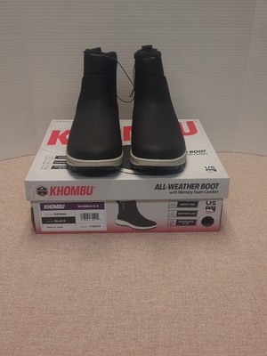Khombu Womens Sienna All Weather Fur Lined Boots Black 8 New