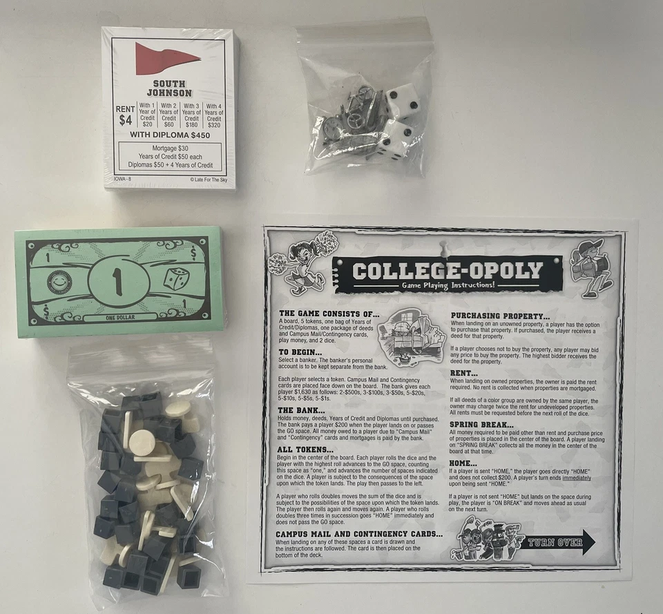 Iowa-Opoly University Of Iowa Hawkeyes Board Game College Monopoly New - Image 3 of 4