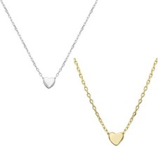Sterling Silver Necklace w/ Small Heart Pendant