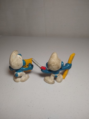LOTE DE 7 FIGURAS DE PVC SCHLEICH PEYO DE 2 PULGADAS AÑOS 1978-1982 - Imagen 3 de 12