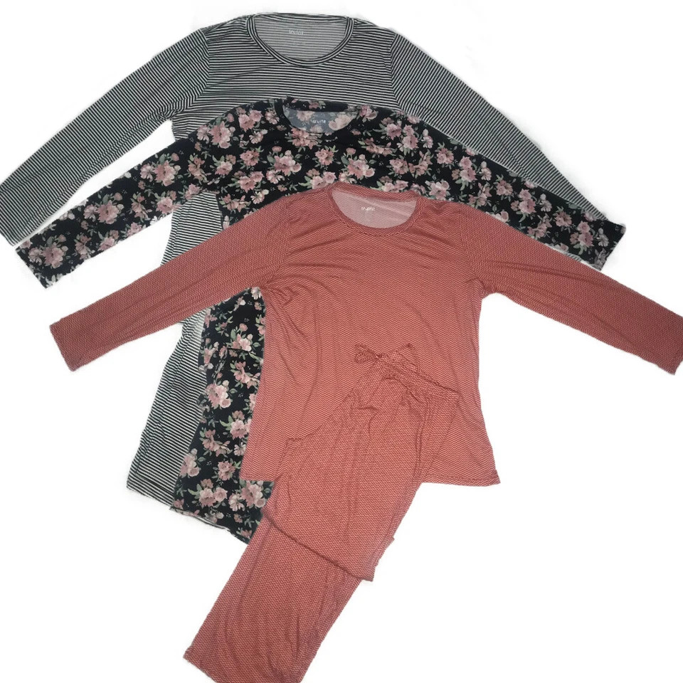 Juego de pijama para mujer 2 piezas manga larga súper suave parte superior e inferior conjunto de salón para dormir