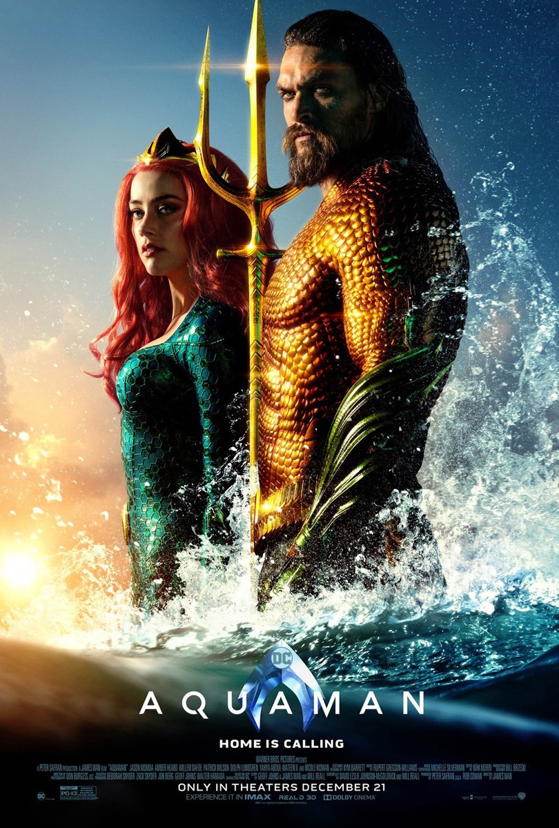 AQUAMAN MOVIE POSTER Sided ORIGINAL FINAL VF 27x40 JASON MOMOA - Main Image