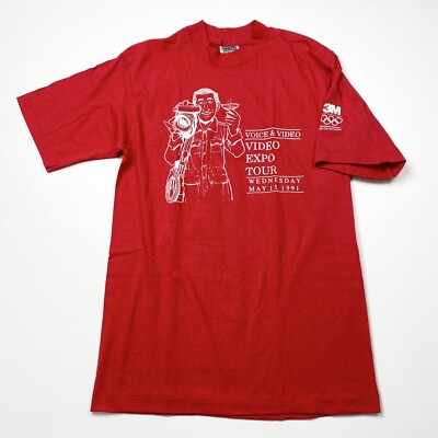 VTG 1991 V&V Video Expo Tour Olympic Sponsor Short Sleeve T-Shirt Size Large