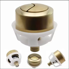 Brushed Brass  Effect SIAMP Optima 50 Replacement D/F Toilet Cistern Push Button