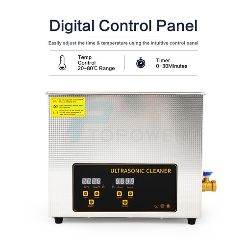 Ultrasonic Cleaner 300W Heated Parts Cleaner 6L for Small Carburetors