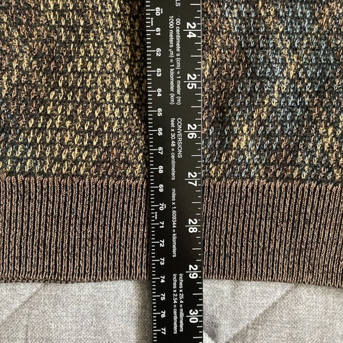 Vintage 90s Tricots St. Raphael Grandpa Pattern Sweater Men’s XL Brown Blue - Picture 7 of 10