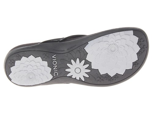 Women Vionic Orthaheel Bella II Flip Flop 44BELLAII Black 100% Authentic New - Picture 6 of 7