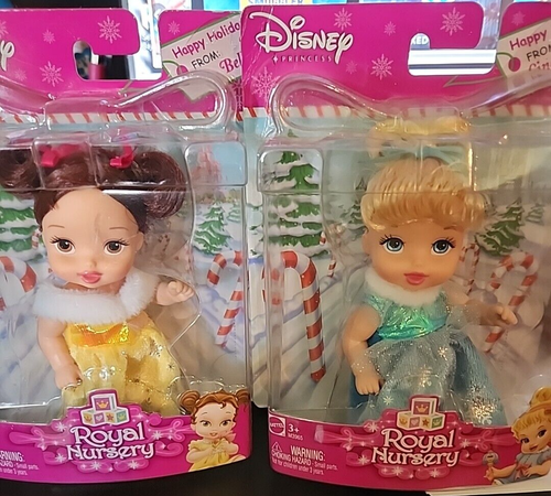 2 Disney Prinzessinnen Royal Nursery Happy Holidays Glocke Cinderella 2007 Neu - Bild 2 von 14