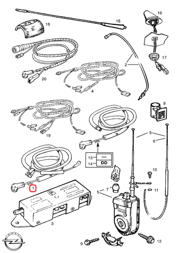 Original GM / Opel 90336065 Antenne Câble Omaga A Neuf - Photo 1 sur 7