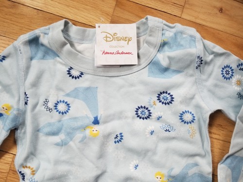 NWT Hanna Andersson Blue FROZEN ELSA Organic Cotton PAJAMAS 150 12 SOLD OUT - Picture 3 of 4