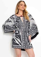 Farm Rio Brazil Black & White Short Dress Size XS