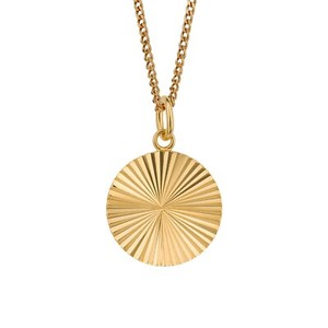 Authentic DC Disc Pendant 9ct Yellow Gold Plated Hallmarked All Chain Lengths British Made