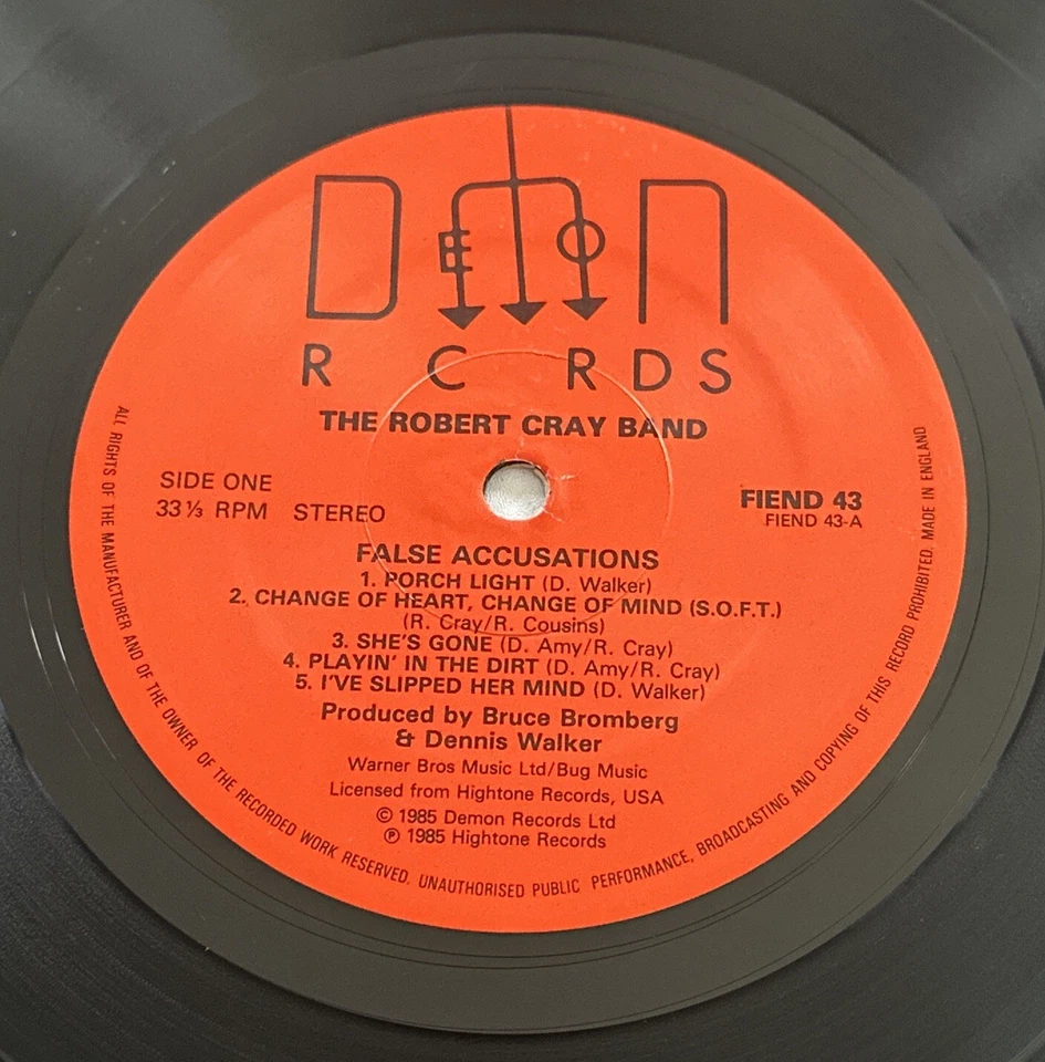 The Robert Cray Band  False Accusations  Vinyl LP Record Blues Ex / Vg+ - Image 4 of 4