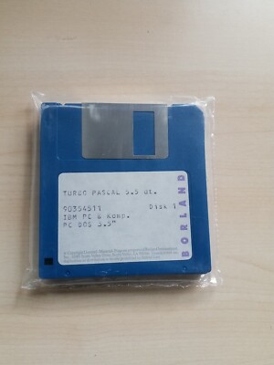 Vintage Turbo Pascal 5.5 Disketten Neu originalverschweißt