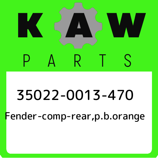 35022-0013-470 Kawasaki Fender-comp-rear,p.b.orange 350220013470