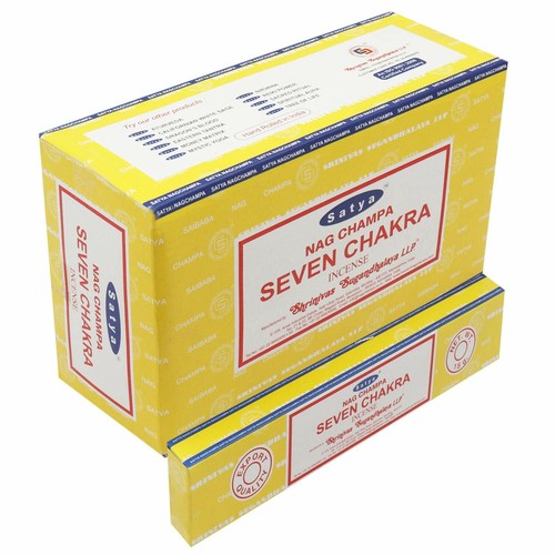 Satya Sai Baba Nag Champa Seven Chakra Incense Sticks Agarbatti 180 