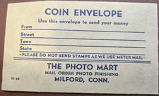 The Photo Mart Film Roll Mail Order Coin Envelope Milford Connecticut