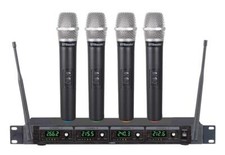 GTD Audio 4 Handheld Wireless Microphone Cordless mics System Ideal for Church
