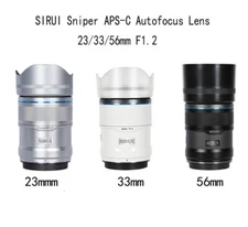 SIRUI Sniper Series APS-C Autofocus Lens 23mm 33mm 56mm focal length lenses
