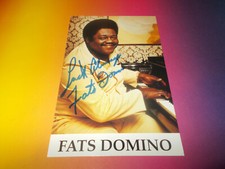 Fats Domino rock 'n' roll signed autographed autograph on autograph card