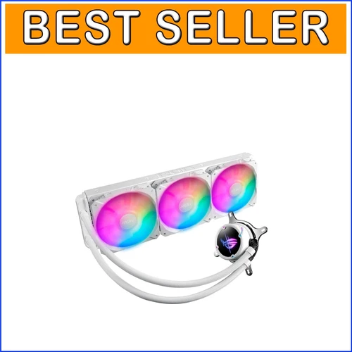 ROG Strix LC II 360 ARGB White AIO Liquid CPU Cooler - Stunning RGB Illumination