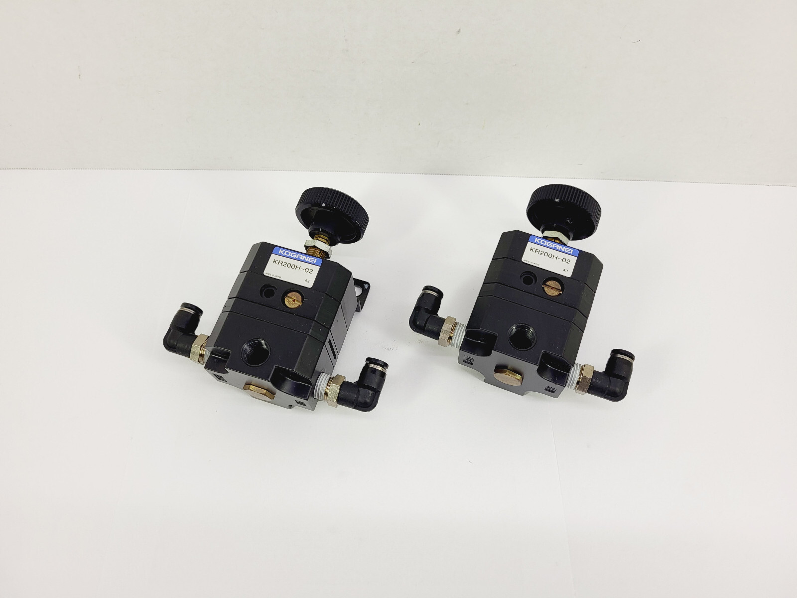 (Lot of 2) Koganei KR200H-02 Manually Actuated Pressure Regulator