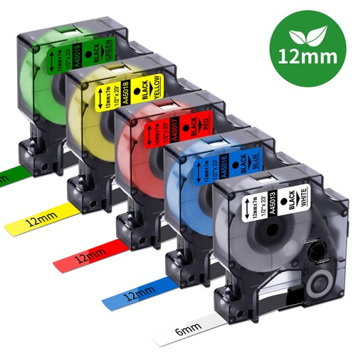 Schriftband Dymo D1 12mm 45013 40913 45018 Komp.für Label Manager LM 160 200 280 - Bild 17 von 27