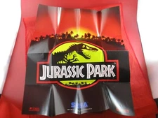 Jurassic Park Sega Genesis Foldout Promo Poster ONLY Jurrasic Jurrassic