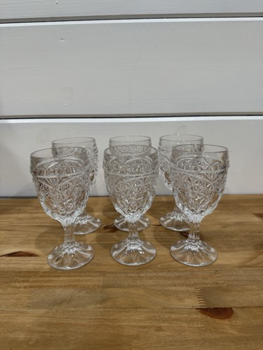 Set of 6 Crystal d’Adriana Water Glasses Clear Wine Goblets Vintage - Picture 3 of 10
