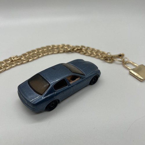 2003 HOT WHEELS MASERATI QUATTROPORTE BLUE 1:64 CAR W/ TAN INTERIOR LOOSE - Picture 4 of 9