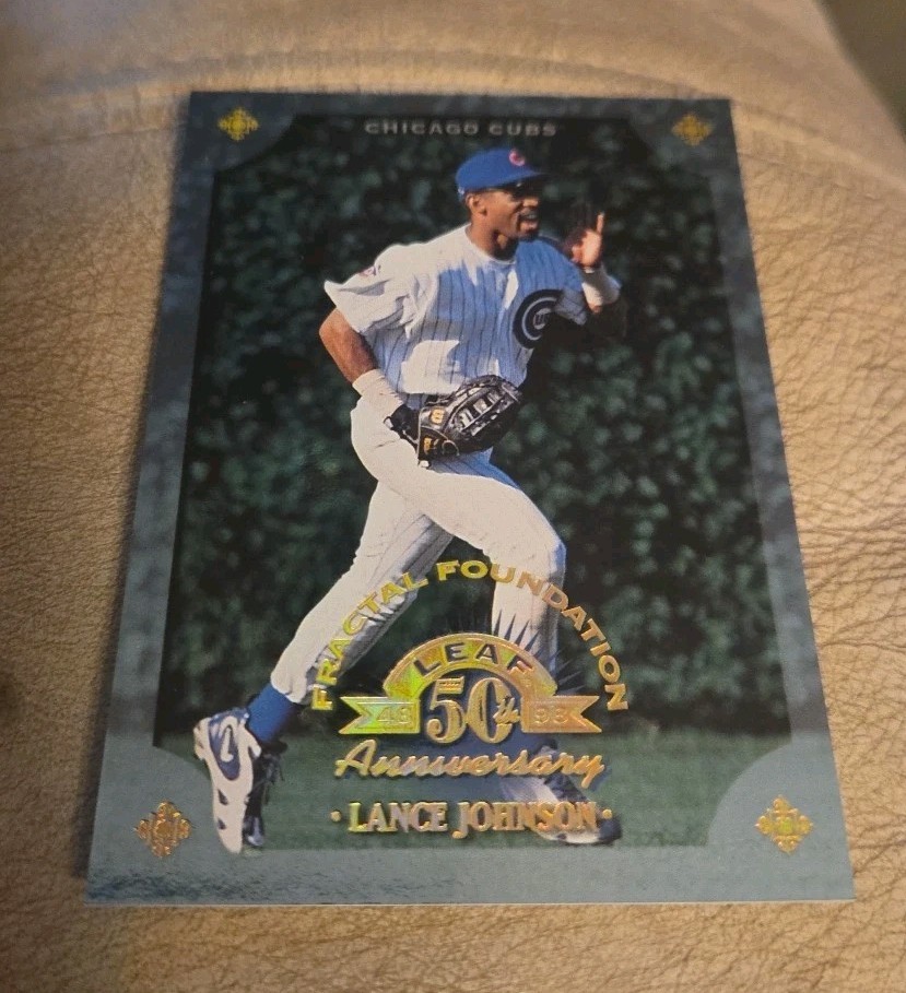 Lance Johnson 1998 Leaf Fractal Foundations #142 Chicago Cubs /3999