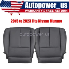Driver / Passenger Bottom Leather Seat Cover Black For 2015-2023 Nissan Murano
