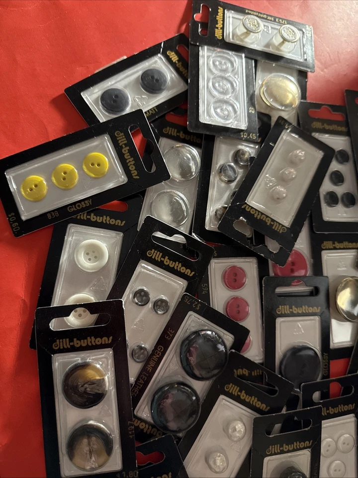 370 Packages, Packs DILL Buttons Vintage Made In Germany Lot Brand New Assorted! - Image 2 of 4